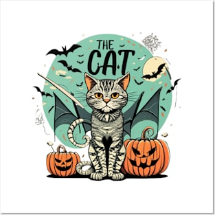 Cat Halloween happy Posters and Art